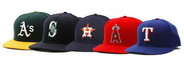 AL West Hats spell A-S-S-H-A-T