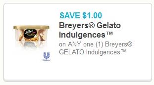 Coupon – $1.00 off ANY 1 Breyers GELATO Indulgences