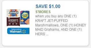 Coupon – $1.00 off Kraft Marshmallows, Honey Maid Grahams, Hershey’s chocolate