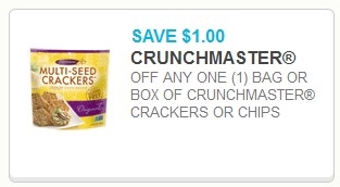 Coupon – $1.00 off any one CRUNCHMASTER