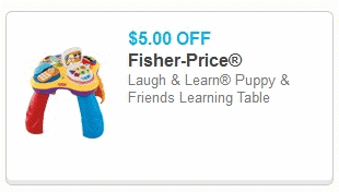 Coupon – $5 off Puppy and Friends Learning Table