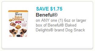 Coupon – $1.75 off Beneful Baked Delights brand Dog Snack