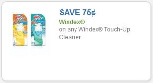 Coupon – $0.75 off on any one (1) Windex Touch-Up Cleaner