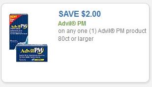 Coupon – $2.00 on any one (1) Advil PM product 80ct or larger