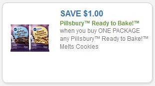 Coupon – $1.00 off Pillsbury Ready to Bake Melts Cookies