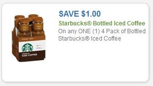 $1.00 off 4-Pack of Bottled Starbucks Iced Coffee