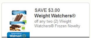 SAVE - $3.00 off any two (2) Weight Watchers Frozen Novelty