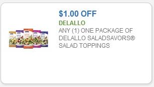 SAVE - $1.00 off any one (1) package of Delallo SaladSaviors Salad Toppings