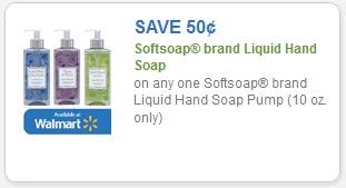 Coupon – SAVE $0.50 Softsoap brand Liquid Hand Soap pump