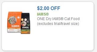 $2.00 off ONE Dry IAMS Cat Food