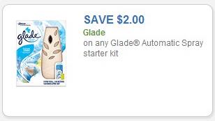 SAVE - $2.00 off on any Glade Automatic Spray starter kit