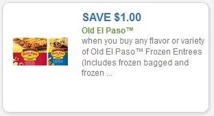 Coupon – $1.00 off (1) Old El Paso Frozen Entrees