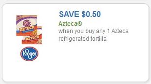 SAVE - $0.50 when you buy any one (1) Azteca refrigerated tortilla