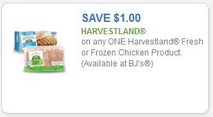 Coupon – $1.00 off (1) Harvestland Fresh or Frozen Chicken Product