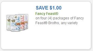 $1.00 off any 4 Fancy Feast Broths