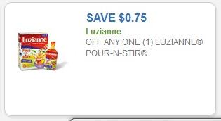 Coupon – $0.75 off any one (1) Luzianne Pour-N-Stir