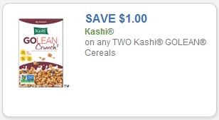 Coupon – $1.00 on any two (2) Kashi GOLEAN Cereals