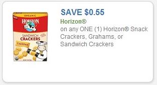 Coupon – $0.55 off (1) Horizon Snack Crackers, Grahams, or Sandwich Crackers