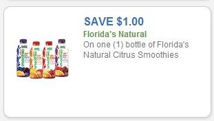 Coupon – $1.00 off (1) bottle of Florida’s Natural Citrus Smoothies