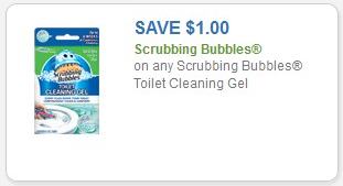 Coupon – $1.00 off (1) Scrubbing Bubbles Toliet Cleaning Gel