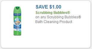 Coupon – $1.00 off (1) Scrubbing Bubbles Bath Cleaning product