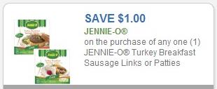 Coupon – $1.00 off (1) Jennie-O Turkey Breakfast Sausage Links or Patties