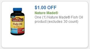 Coupon – $1.00 off (1) Nature Made Fish Oil product