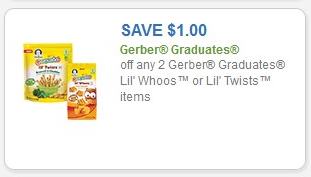 $1.00 off any 2 Gerber Graduates Lil' Whoos