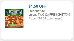 Coupon – $1.50 off (2) Freshchetta Pizzas (14.54 oz or larger)