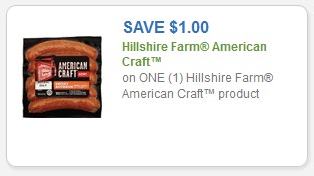 Coupon – $1.00 off (1) Hillshire Farm American Craft product