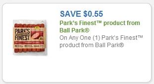 Coupon – $0.55 off (1) Park’s Finest product from Ball Park