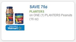 Coupon – $0.75 off on one (1) Planters Peanuts (16 oz)