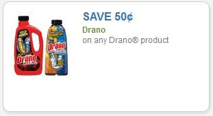 Coupon – $0.50 off on any Drano product