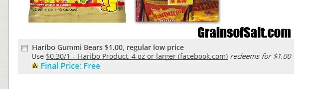 Haribo Gummi Bears $.30/1 coupon on fb