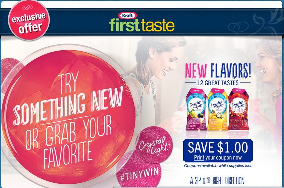 Kraft First Taste – Save $1.00 Crystal Light Liquid