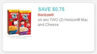 Horizon Save $0.75 on any two (2) Horizon Mac & Cheese