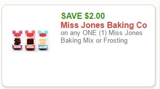 SAVE $2.00 Miss Jones Baking Co. on any ONE (1) Miss Jones Baking Mix or Frosting