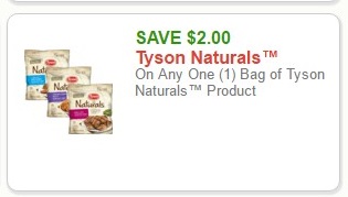 SAVE $2.00 Tyson Naturals On Any One (1) Bag of Tyson Naturals Product