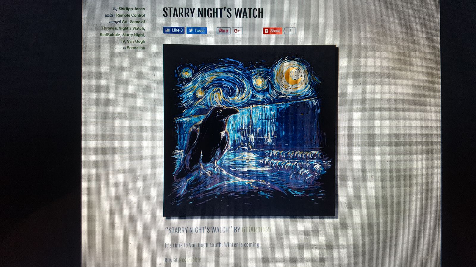 starry night's watch tshirt shirtigo