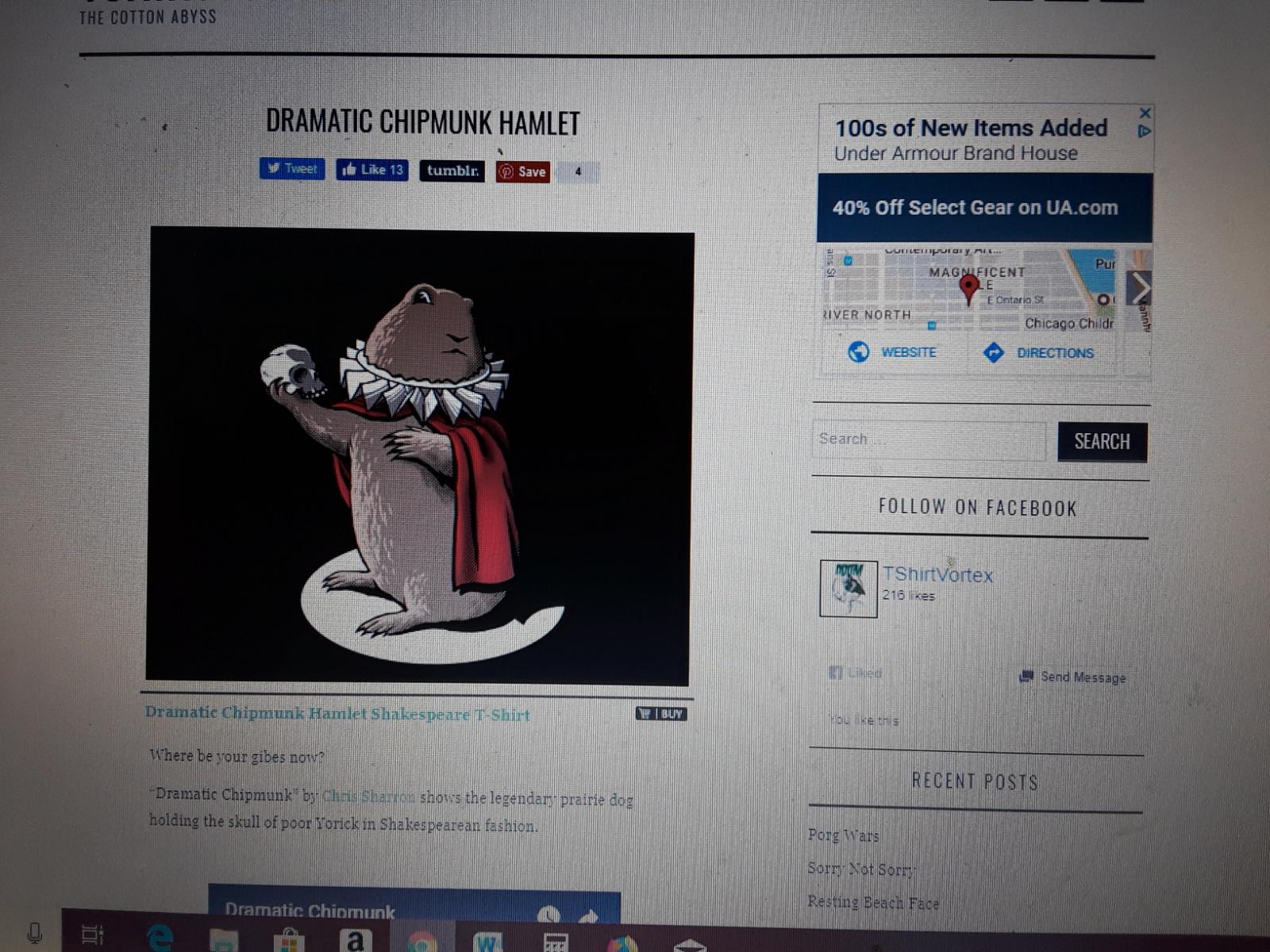 dramatic chipmunk hamlet shakespeare tshirt tshirtvortex