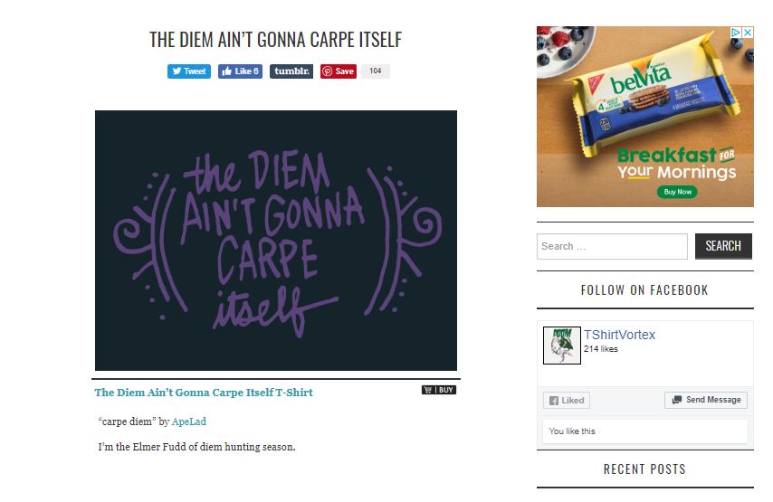 The diem ain't gonna carpe itself tshirt tshirtvortex