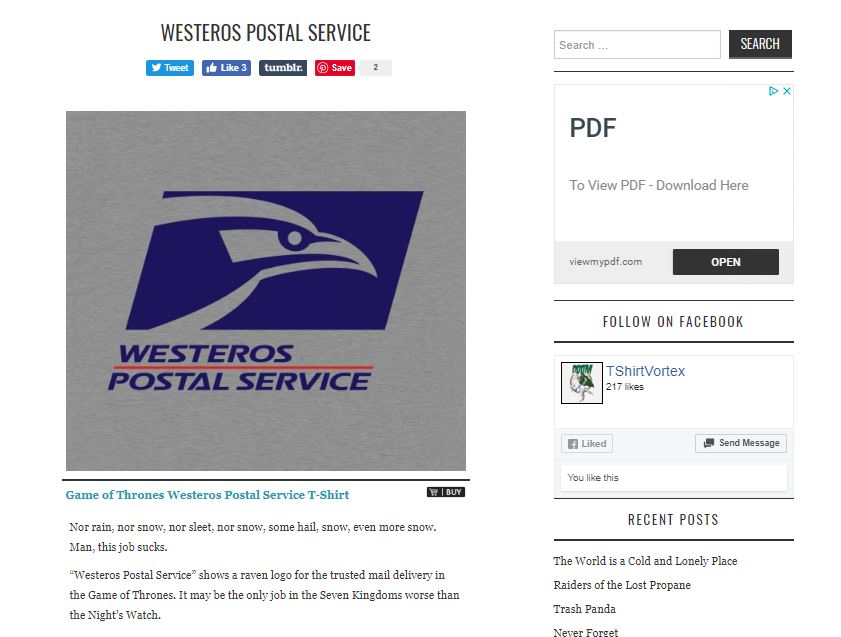 februaryseventh19 (Westeros Postal Service)