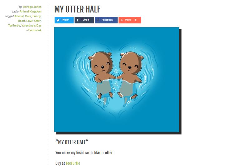 my otter half tshirt shirtigo