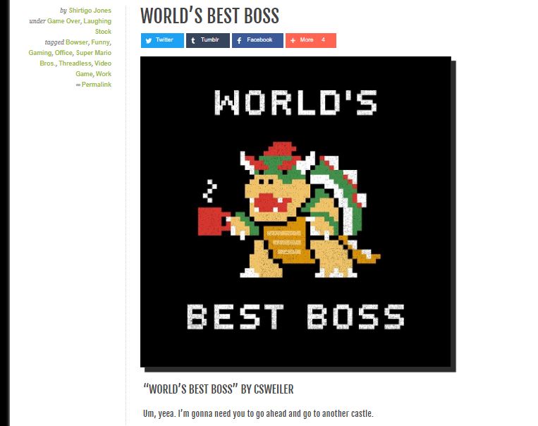 world's best boss tshirt shirtigo bowser