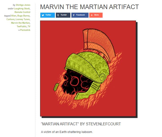 marvin the martian artifact tshirt shirtigo