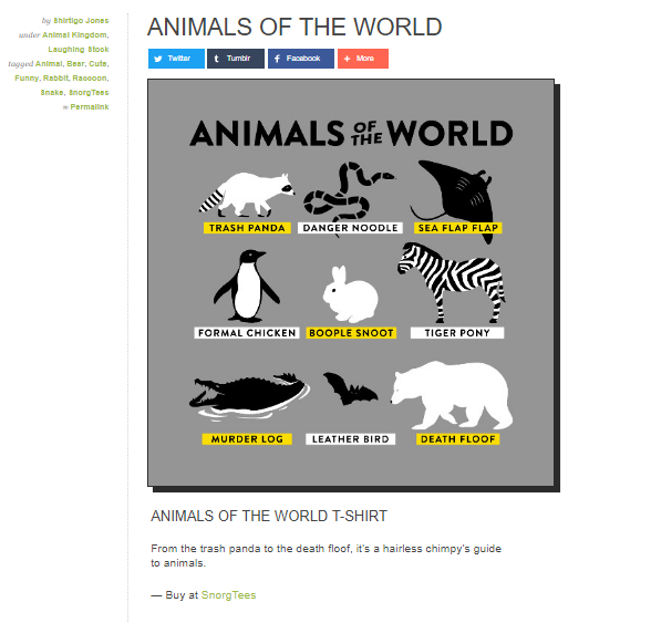 animals of the world tshirt snorgtees shirtigo