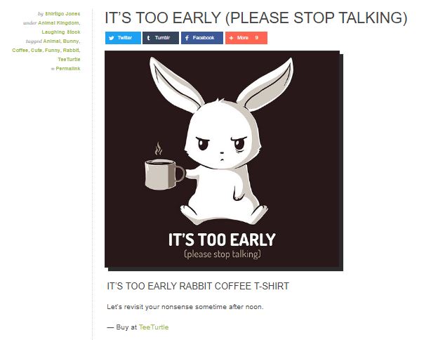 it's too early rabbit ( please stop talking) shirtigo teeturtle