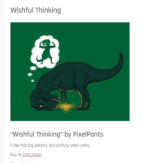 "Wishful Thinking" by PixelPants buy at Shirt.Woot