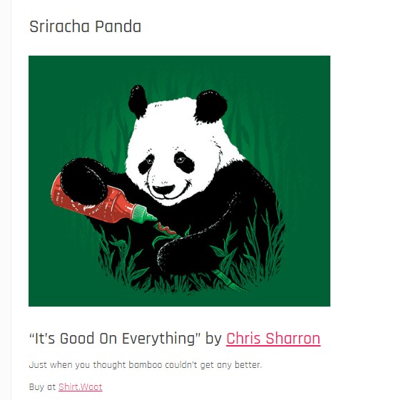 Sriracha Panda - Shirtigo