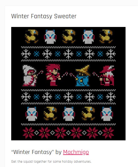 Final Fantasy sweater Shirtigo